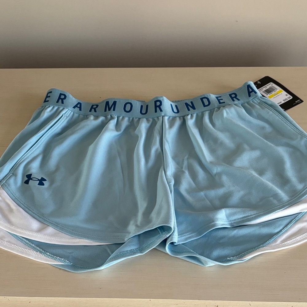 Under Armour Women's Sky Blue Athletic Shorts